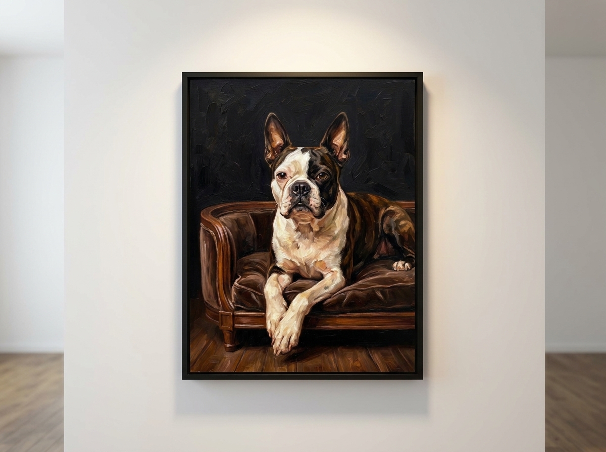 King of the house — portrait on a wall