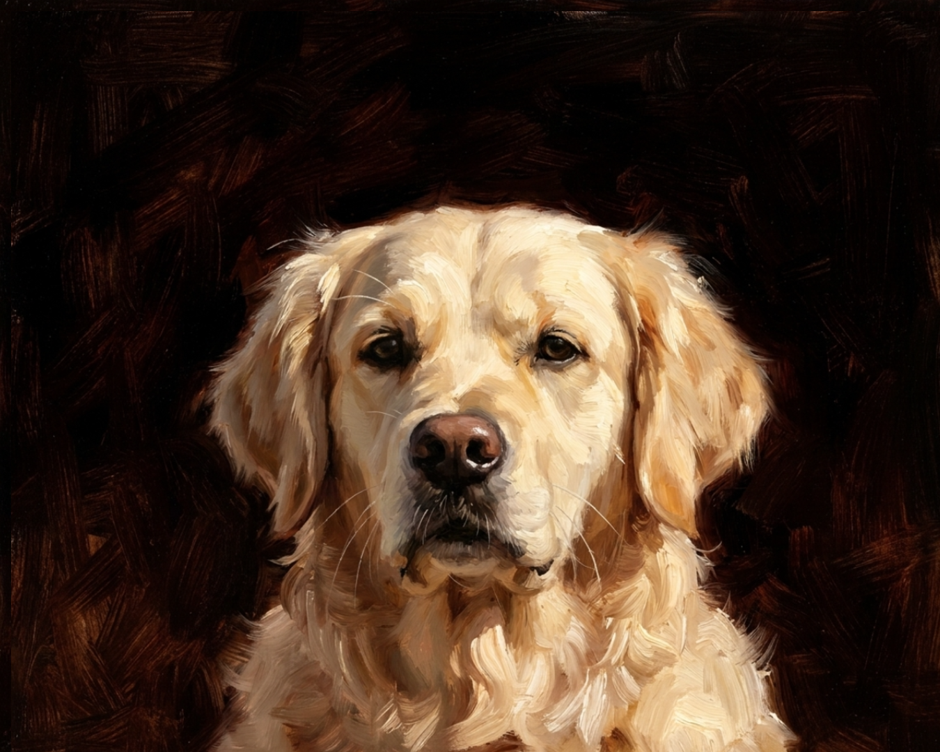 Prestige portrait custom pet portrait printed on framed canvas