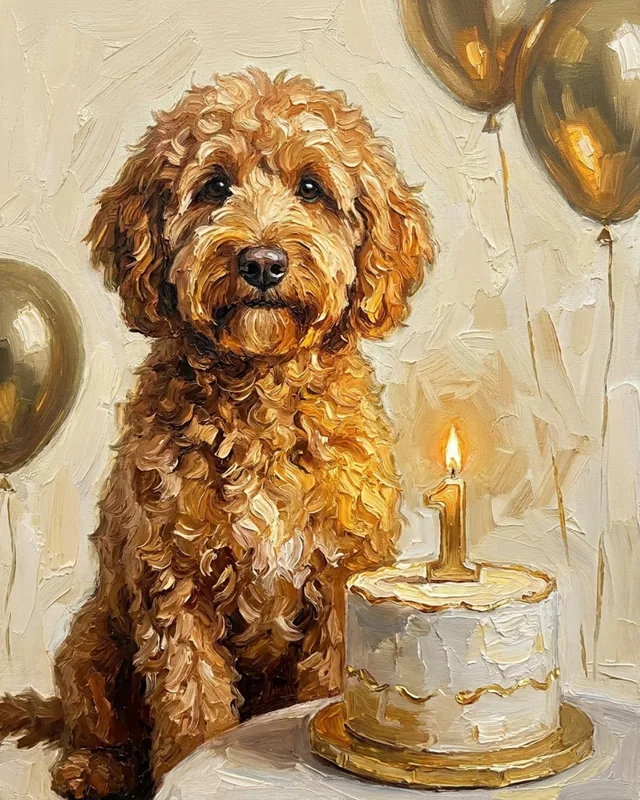 Portrait d'animal personnalisé Le grand jour imprimé sur toile encadrée
