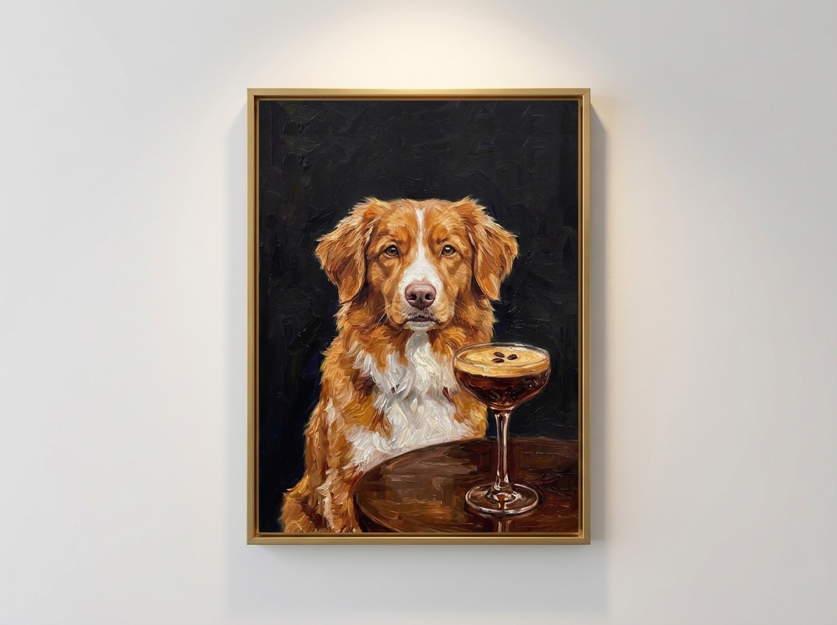 It's five o'clock somewhere — portrait on a wall