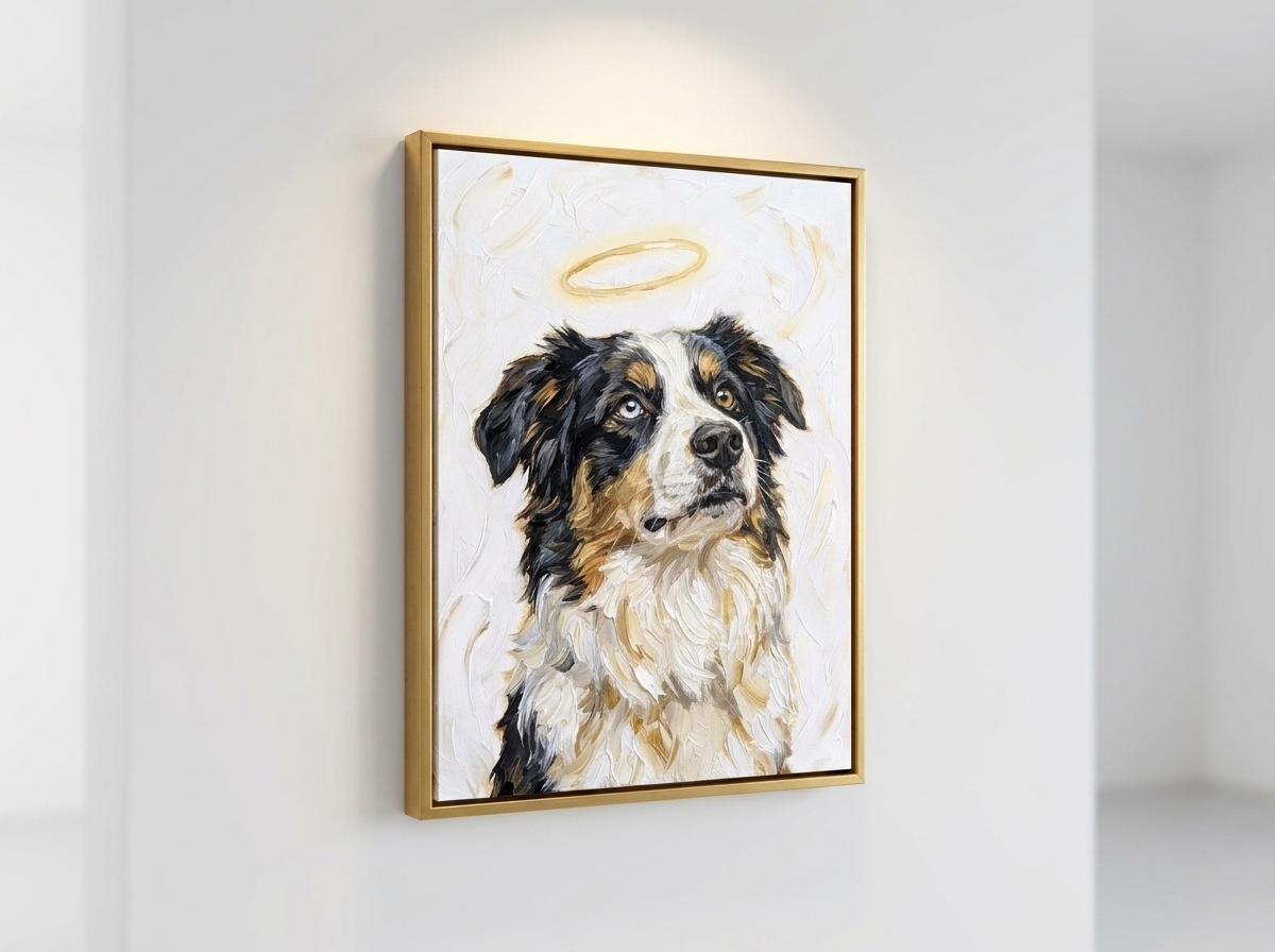Memorial portrait — portrait on a wall