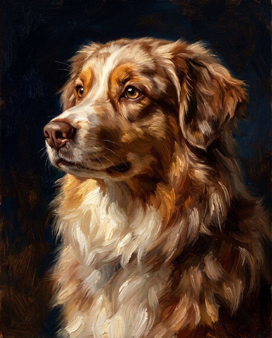 Portrait d'animal personnalisé Portrait classique imprimé sur toile encadrée