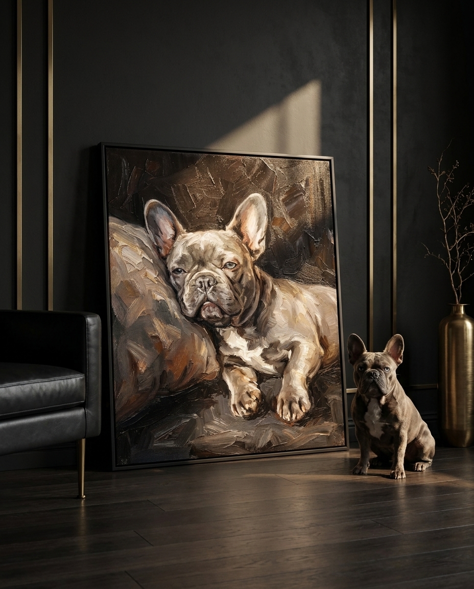 Couch potato — portrait on a wall