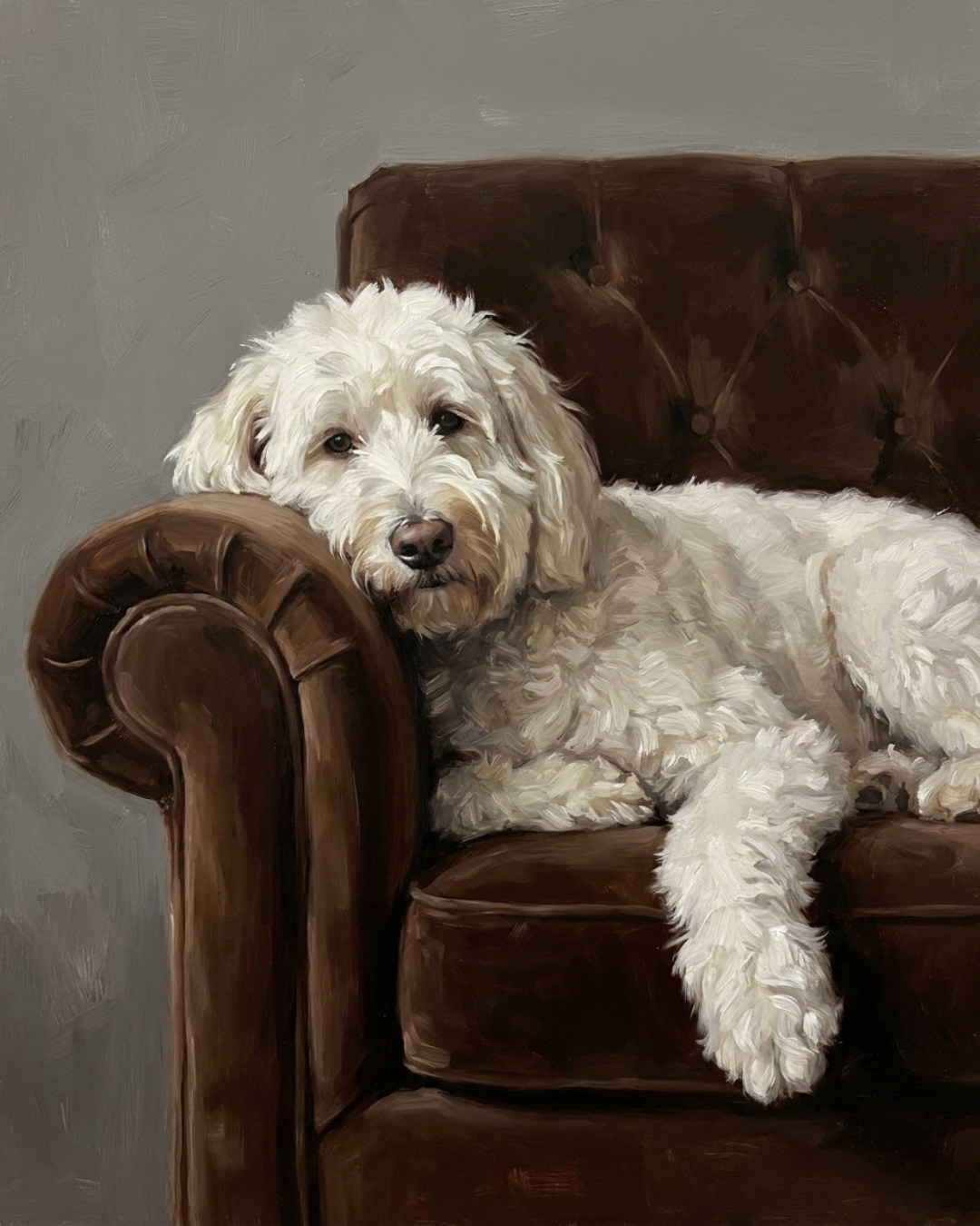 Portrait d'animal personnalisé Patate de divan imprimé sur toile encadrée