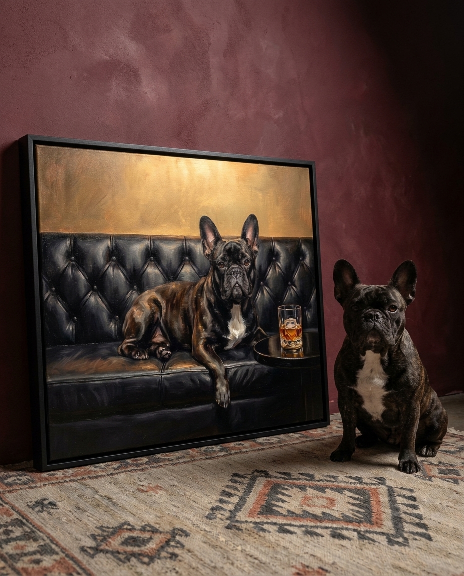Juste un verre — portrait encadré dans une pièce 3