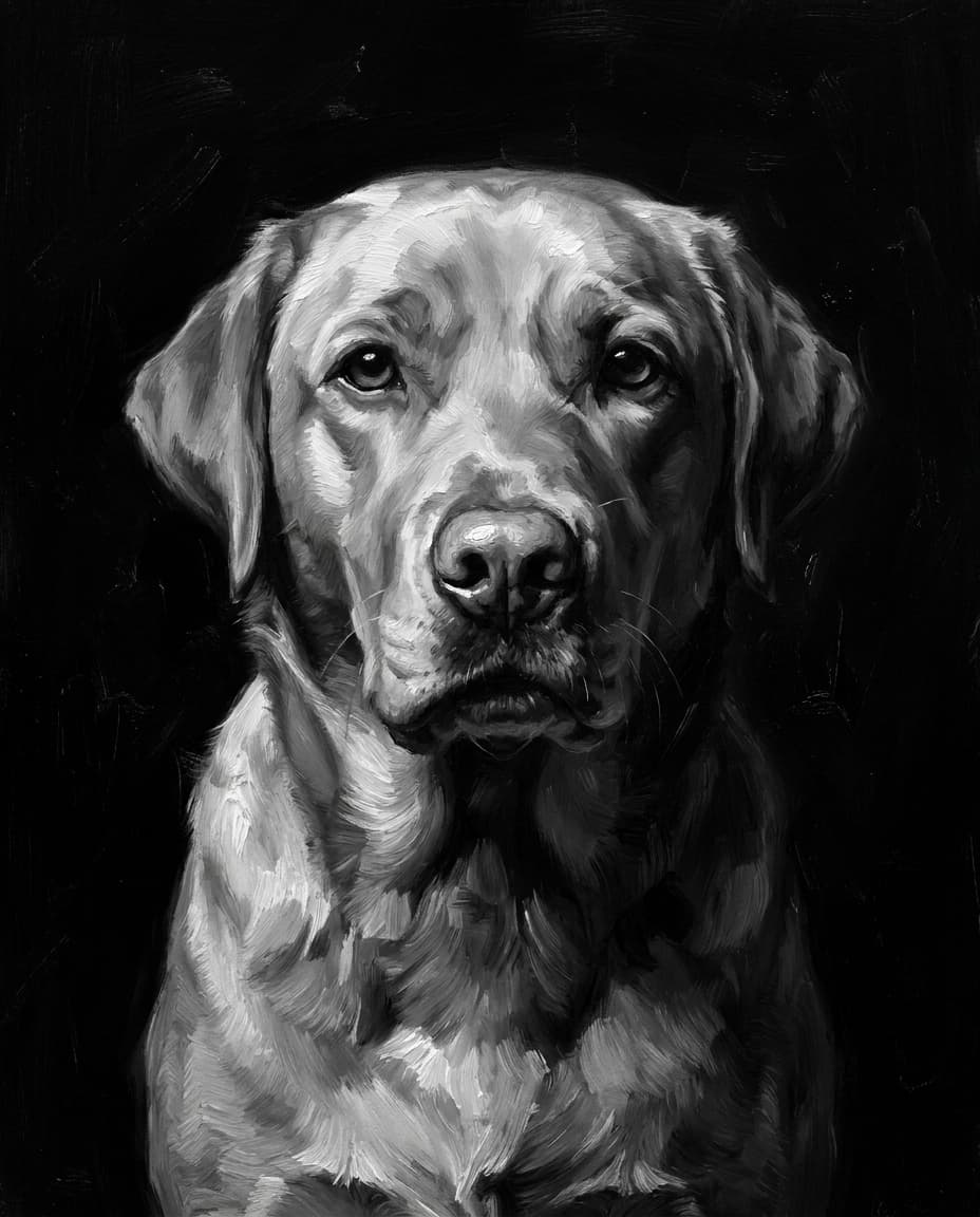 Portrait d'animal personnalisé Âme d'antan imprimé sur toile encadrée